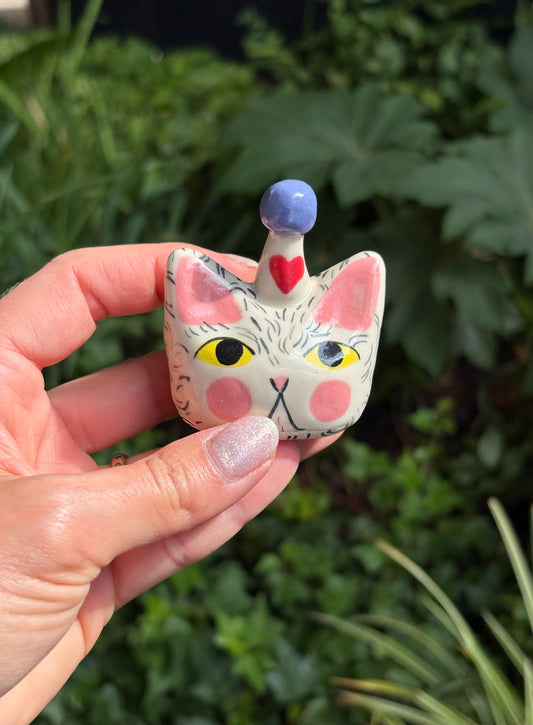Stripy Grumpy Cat ring holder