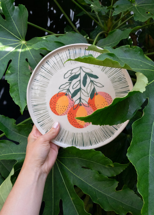 Orange dinner plate