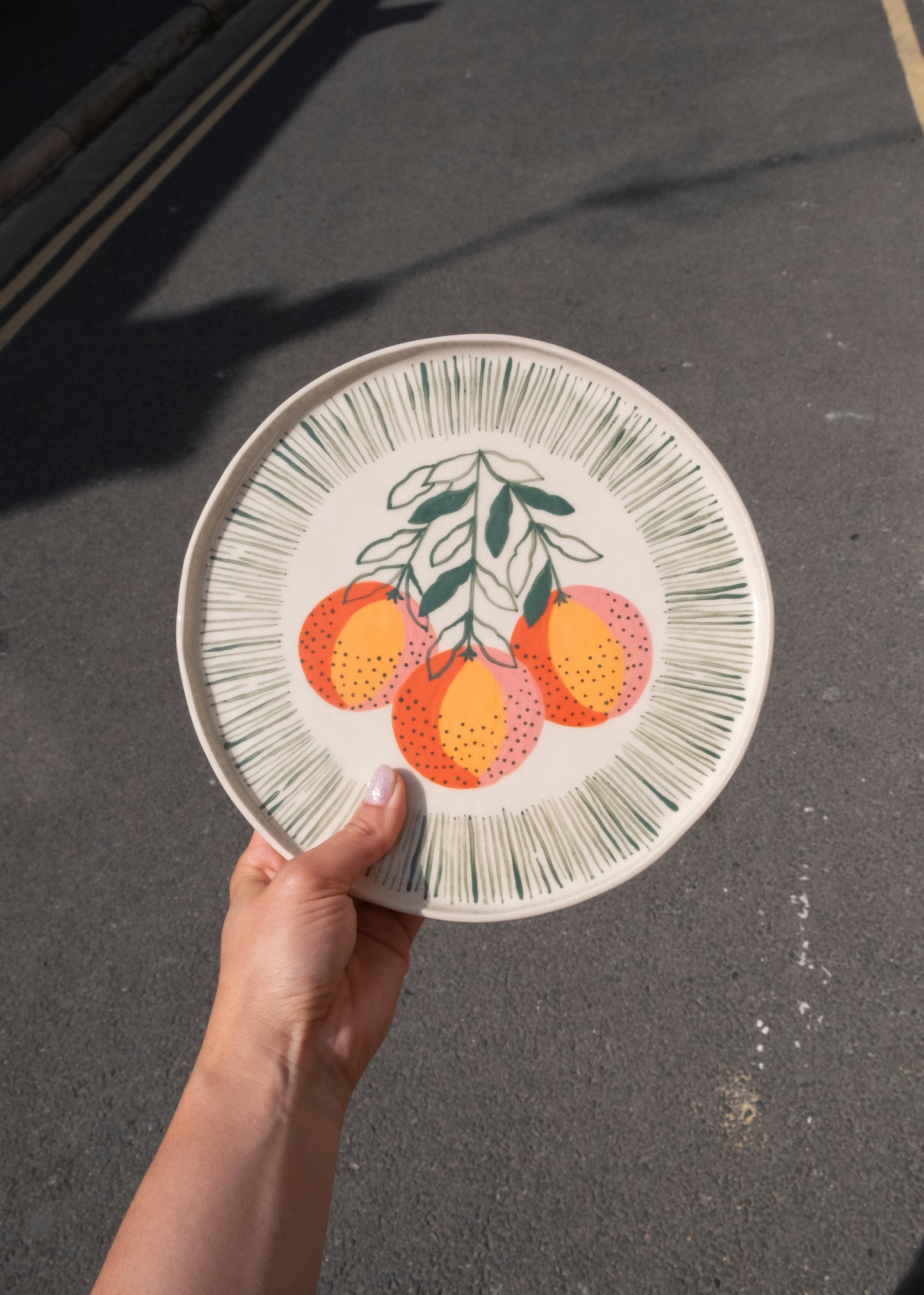 Orange dinner plate