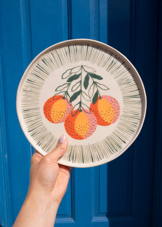 Orange dinner plate